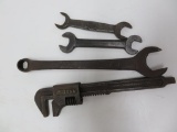 Four vintage Ford wrenches