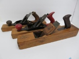 Three wood block planes, 15