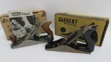 Two vintage metal planes with boxes, Sargent Smooth Plane and Craftsman, 9