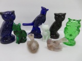 8 Summit and Mosser glass birds and cats, 3