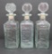 Three interesting MCM decanters, license plate decanters, 11
