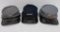 Three Kepi reinactment hats, large and X large