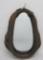 Leather Horse collar mirror, 24