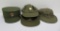 Four military caps, Jump up cap and three field caps