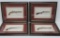 Four 1800's gun depiction prints in matching frames, 14