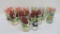 Vintage Kitchen glasses, floral, 19 pieces, 5