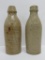 Two stoneware beer bottles, Chicago, 7 1/2