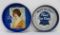 Two vintage Pabst Blue Ribbon beer trays, 11 1/2