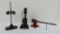 Three Pre War model train accessories, Railroad lights and crossing arm, 7