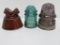 Three vintage insulators