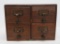 Four drawer oak card file cabinet, Siekert & Baum Stationary Co