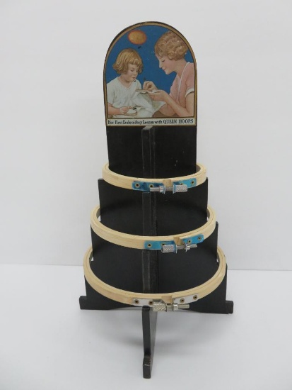 Queen hoops embroidery display stand, 12"