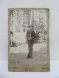 Military Real Photo, cabinet photo, soldier with gun, 4