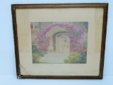 The Coming Out of Rosa Wallace Nutting print, framed 22