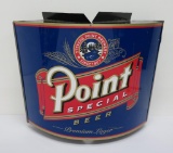 Point Special Beer metal corner sign, 17 1/2