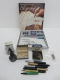 Vintage Fountain Pens and Sheaffer Calligraphy set