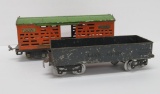 Two pre war Lionel train cars, #513 and Lake Shore Gondala