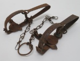 Two metal animal traps, vintage, 8