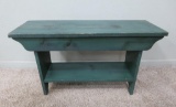 Vintage inspired green bench, 32