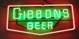 Gibbons Beer Neon, working with transformer, hanging sign, 25