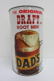 Dad's Original Draft style Root Beer trash can, 14 1/2