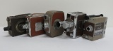 Five vintage movie cameras, 8 mm