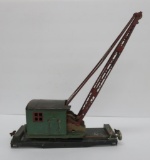 Lionel Pre War train cars partial, flat bed car and crane