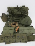 US military army lot, back pack, bag, canteen and ammo cases