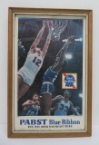 Pabst Blue Ribbon advertising sign, Basketball, c 1970's, P1414