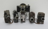 Six 8 mm vintage movie cameras