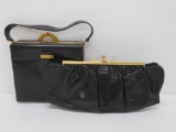 Two vintage purses, black, Koret and Evans