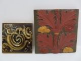 Two art tiles, 41/2