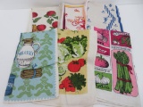 15 Linen print towels, 16