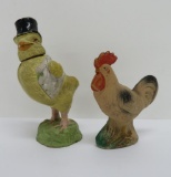 Chick candy container and Rooster squeeze toy