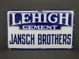 Lehigh Cement Jansch Brothers, enamel sign, 20