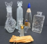 Six vintage perfume bottles, French and German