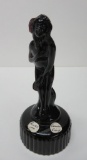 Amethyst glass Venus Rising figure, 6 1/2