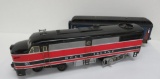 Large model train engine Rock Island 2009, G scale and metal passenger car