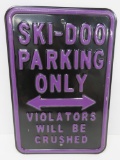 Heavy gauge metal Ski-Doo parking sign, 12