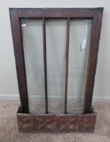 Country decor window planter shelf