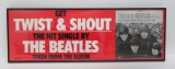 Twist and Shout Beatles Promotional Poster with letter of authenticity, framed, 36