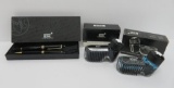 Mont Blanc fountain pen and pencil set with box and two boxed inks