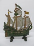 Cast iron sailing ship doorstop, 10