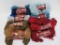 25 skeins of heavy rug yarn, Phentex, browns, grey, blues and reds