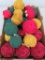 22 autumn colored rag balls, 4