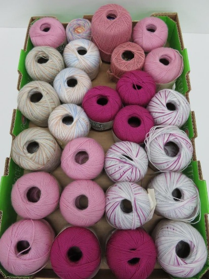 About 25 Paton Pearl Twist skein balls, 50 g, acrylic and nylon, 4 mm , 136 yds each