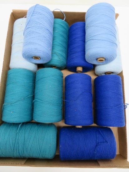 12 large rolls of blue warp, 6" tall