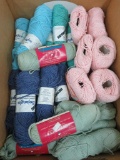 25 skeins of yarn, cotton and cotton blends, Duet, Sloop and Reynolds