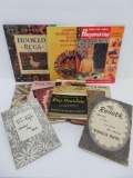 Rug Hooking and Rug braiding books, 9 pieces