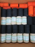 23 full Maysville carpet warp spools and 11 partial, 4